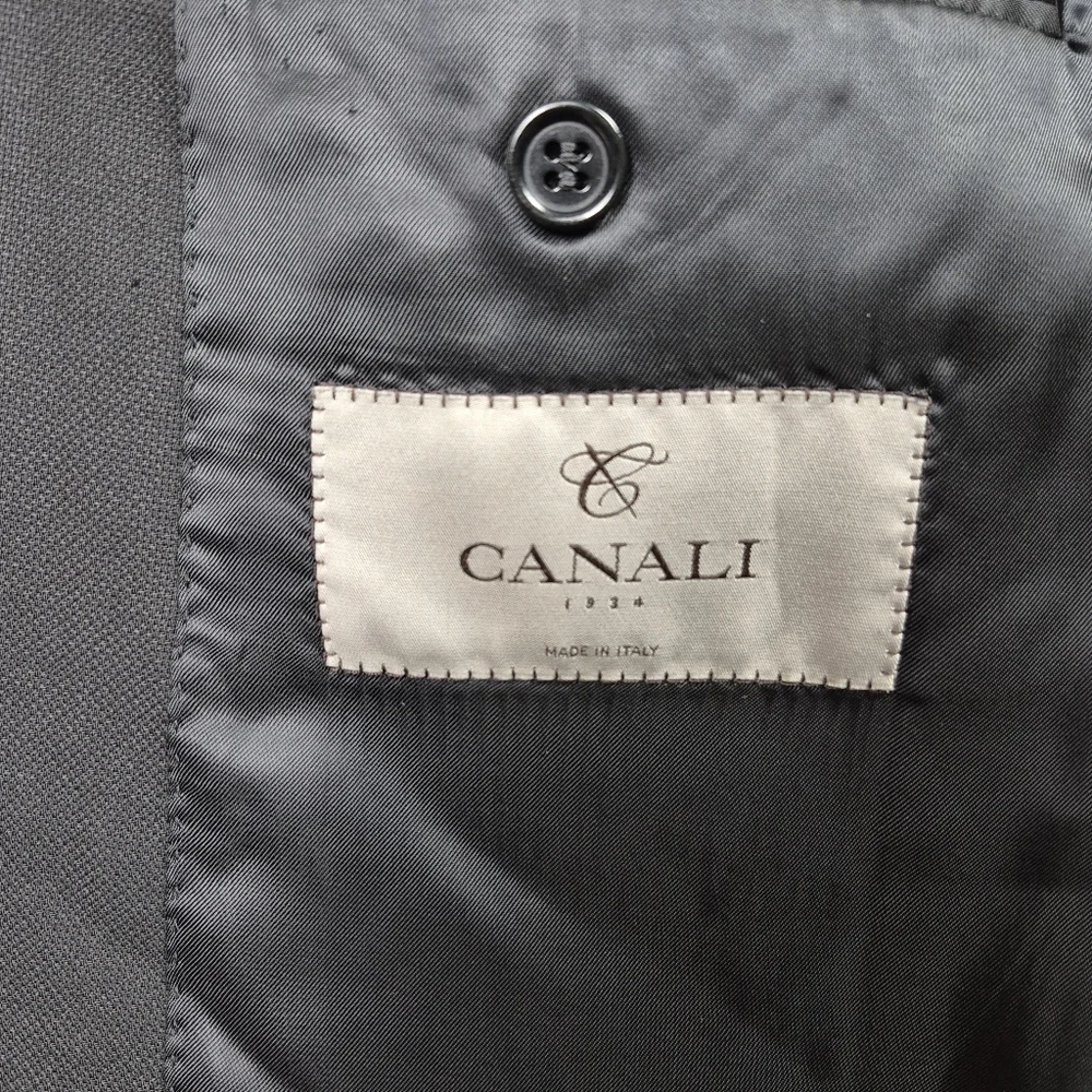 Canali 1934 Men's 100% Wool Travel Water‎ Resistant Black Italy 44L US